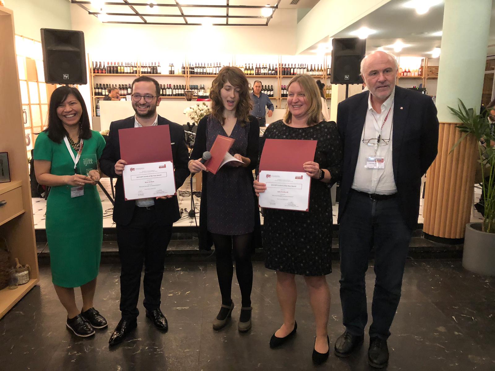 Mete Sertkan, Julia Neidhardt and Prof. Werthner at ENTER 2019. Photo by Prof. Cihan Çobanoğlu